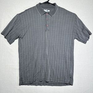 Burma Bibas Polo Shirt Short Sleeve Collared Men’s M Pattern Gray